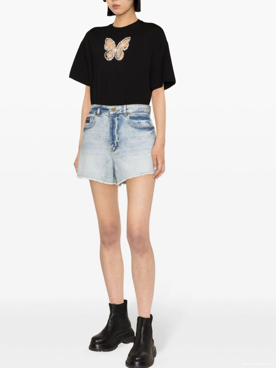 Affordable Couture denim high-rise shorts Women Versace Jeans 0825